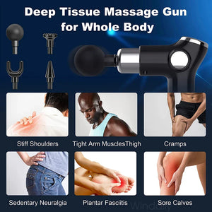 Digital Mini Electric Massage Gun – Deep Tissue Relief with 32 Speeds