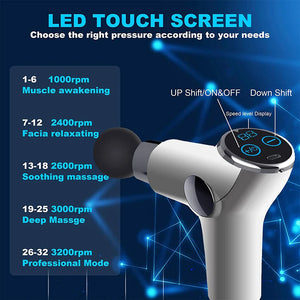 Digital Mini Electric Massage Gun – Deep Tissue Relief with 32 Speeds