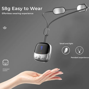 Portable Pendant Neck Massager – 4 Modes, Heat Therapy & Pain Relief