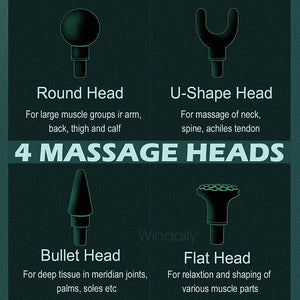 Digital Mini Electric Massage Gun – Deep Tissue Relief with 32 Speeds